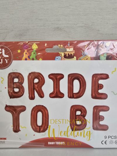 Фолиев червен надпис "Bride to be"