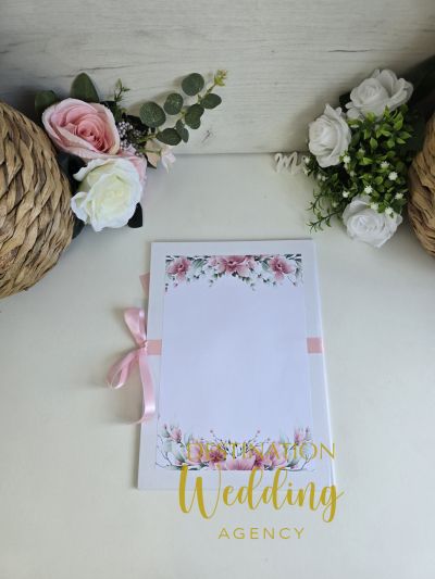 Папка за брачно свидетелство розов дизайн