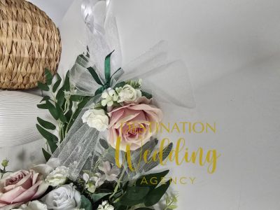 Сватбена украса  за дръжките или огледалата на колата