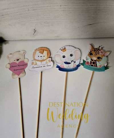 🎀 Топери за торта / кексчета с животни