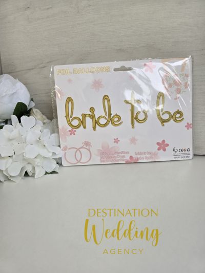 Фолиев златен надпис "Bride to be" 2